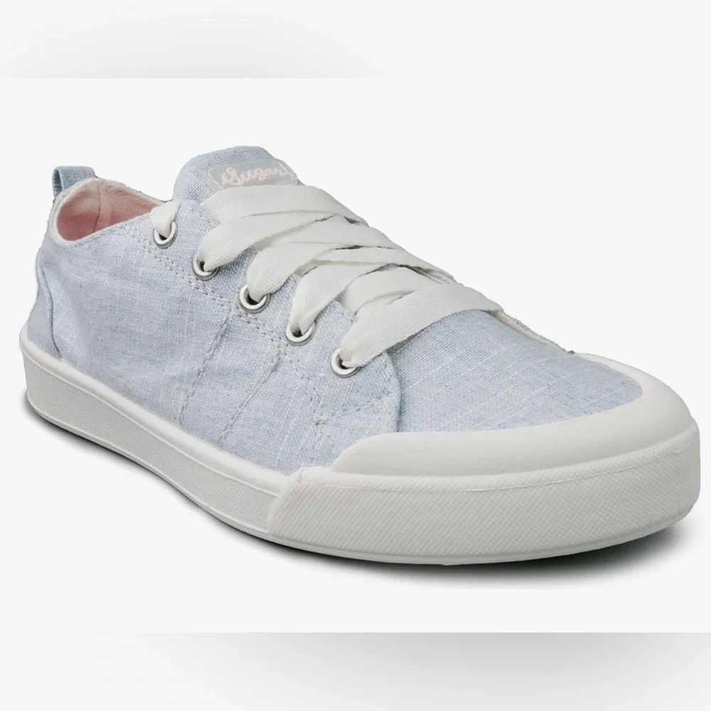 Sugar Womens Festival Light Blue Lace Up Sneaker 9.5M